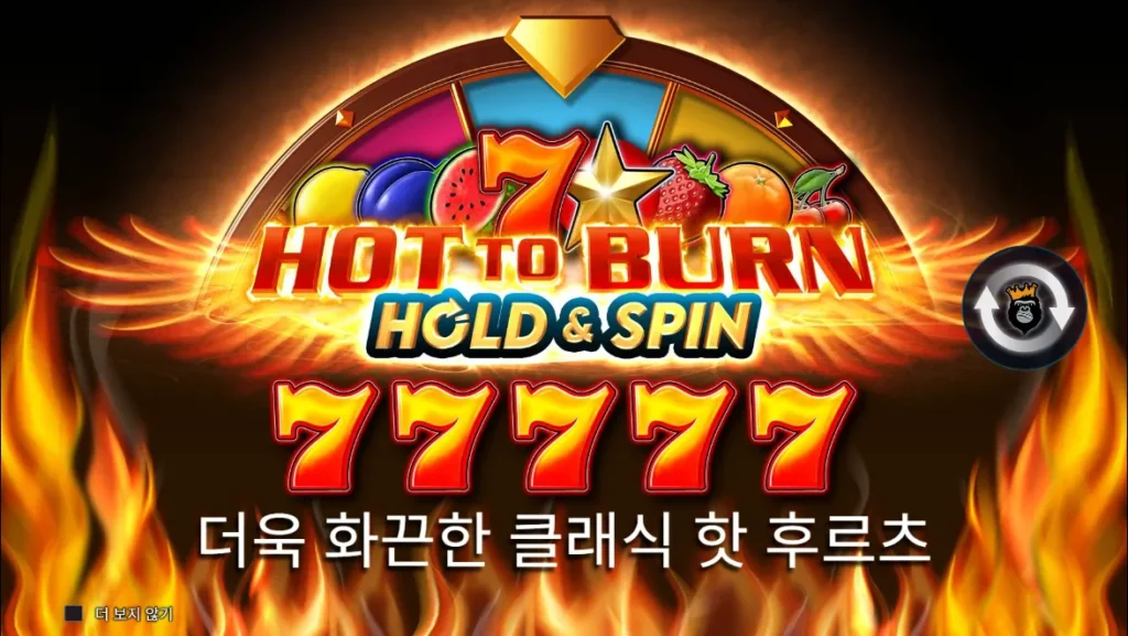 핫 투 번 홀드 앤 스핀(Hot to Burn Hold and Spin) 게임 화면